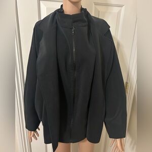 Lanston Sport Black Knit Batwing Jacket. Women’s Size Medium (oversized).